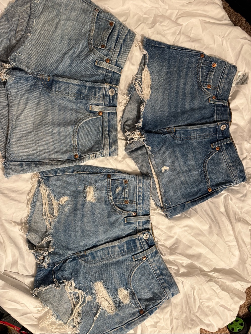 501 Levi's Denim Shorts Trio